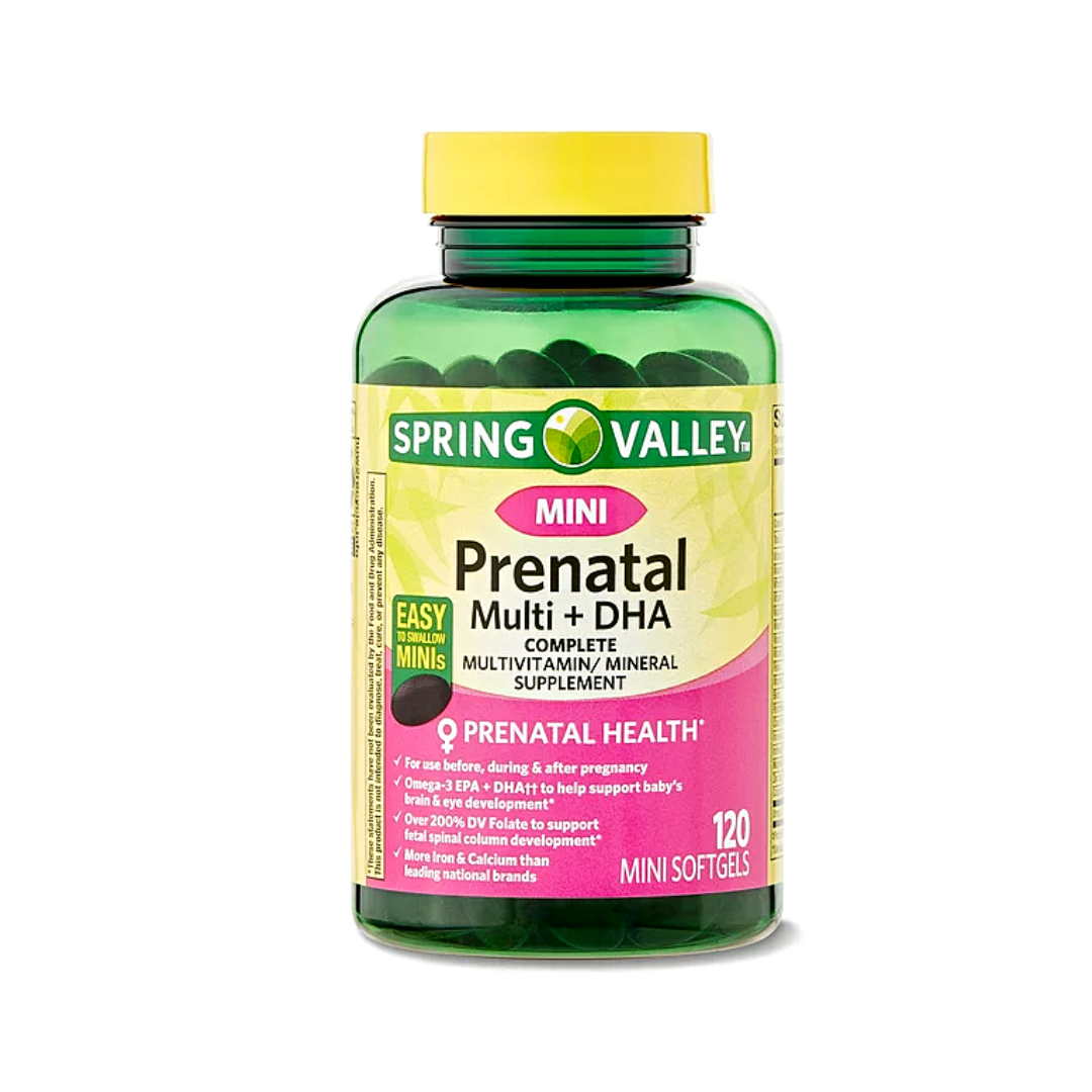 Spring Valley Prenatal, Multi+DHA Multivitamins/Multi minerals for pregnant & nursing women, 120 Tablets Spring Valley Prenatal, Multi+DHA Multivitamins/Multi minerals for pregnant & nursing women, 120 Tablets